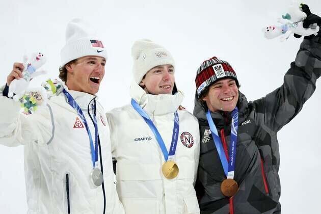 Frostad scores 195.5 to win men's big air gold; American Forehand takes silver
