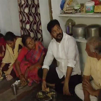 CM Revanth Reddy shares lunch with rice scheme beneficiary in Telangana