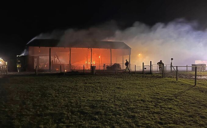 A fire at a barn in Lincolnshire has led to an animal rescue operation from firefighters (Holmes Farm)