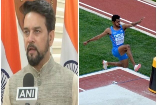 Anurag Thakur congratulates CWG silver medallist M Sreeshankar