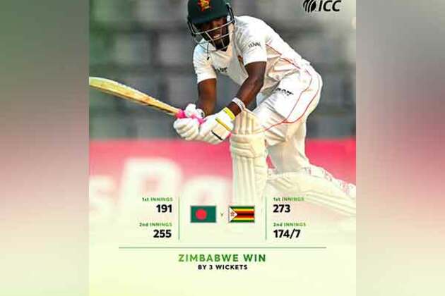 Muzarabani shines as Zimbabwe beat Bangladesh by 3 wickets in first Test