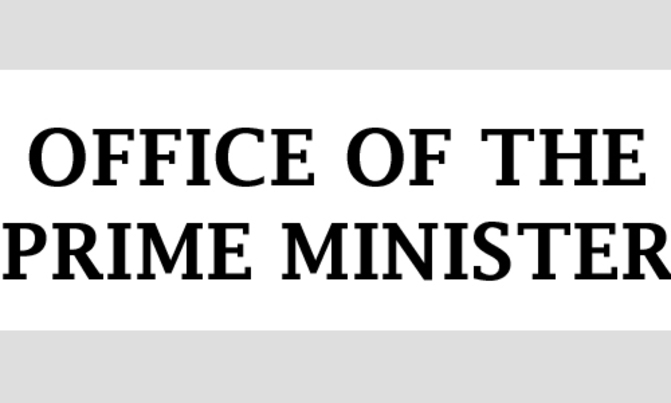 Notice from Office of the Prime Minister Notice from Office of the Prime Minister