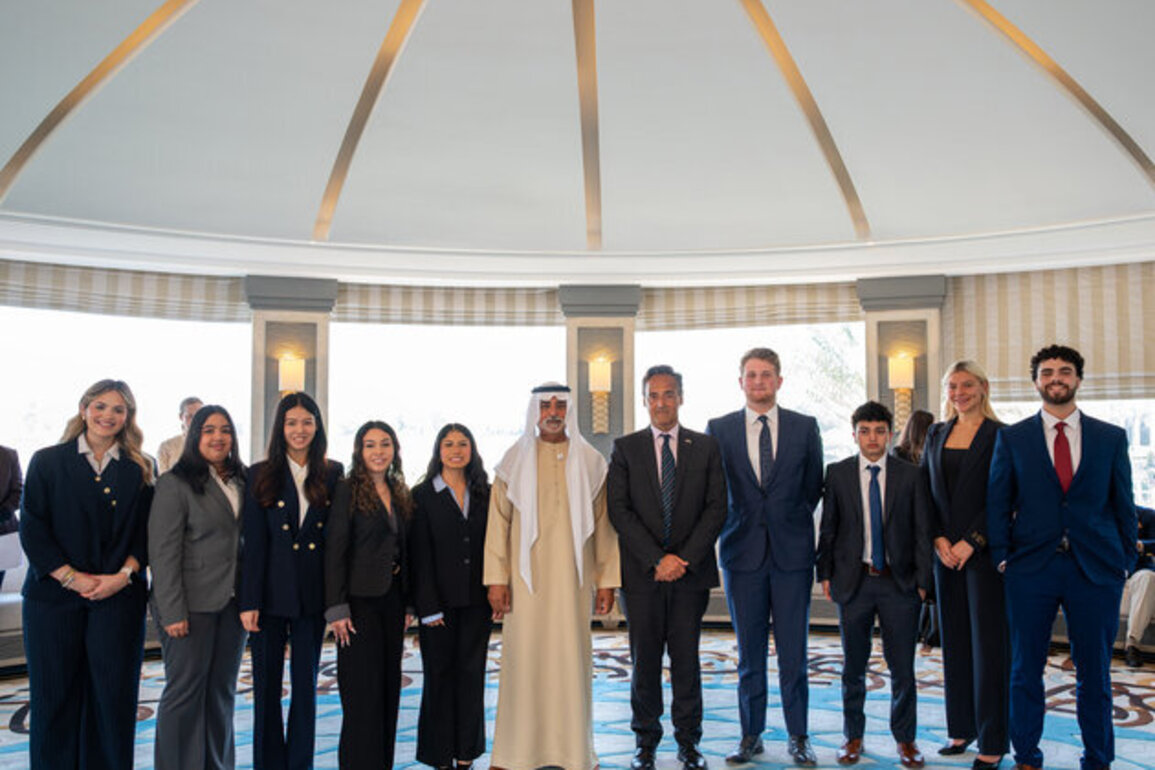 Nahyan bin Mubarak receives Menlo College Students participating in AGI Programme in UAE