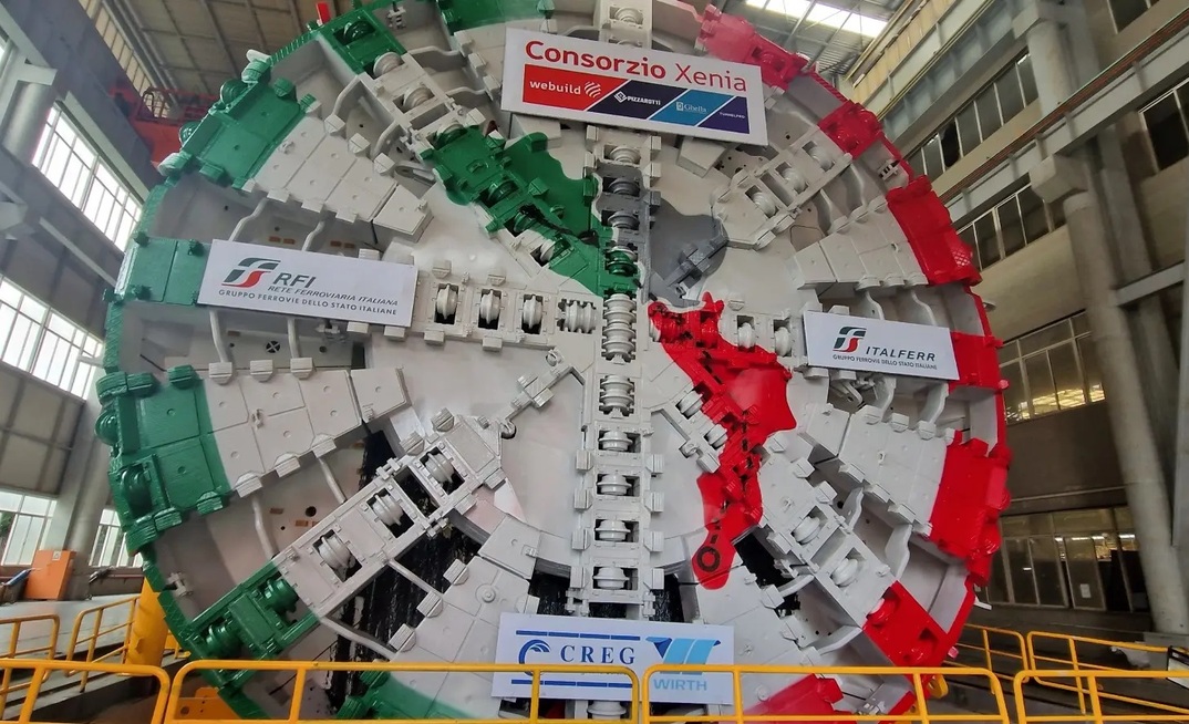 Webuild’s largest TBM in Europe is already being used on the first lot of the Salerno-Reggio Calabria High-Speed Rail Line