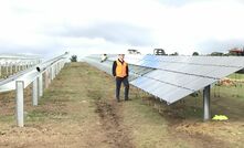  NAWMA CEO Adam Faulkner at the new solar and methane farm.