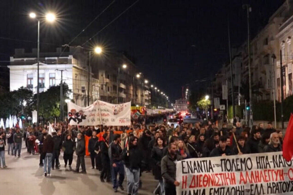 Thousands March in Athens to Protest Greek Role in U.S.-Israeli Assault on Iran