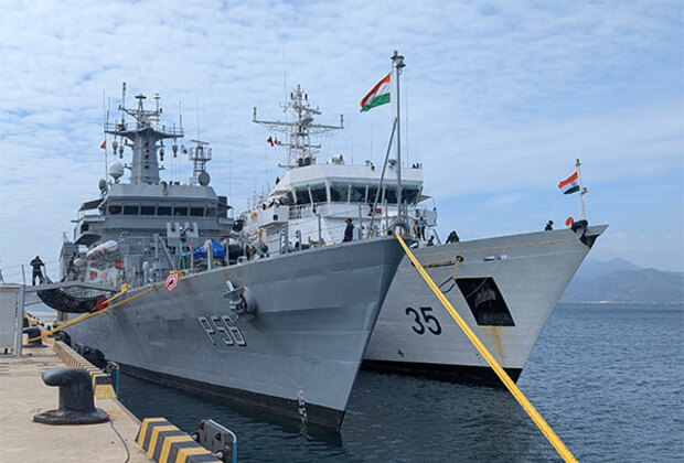 First Indian Navy training squadron arrives in Vietnam