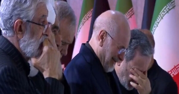 Ghalibaf, Araghchi break down in tears during farewell to Ayatollah Khamenei