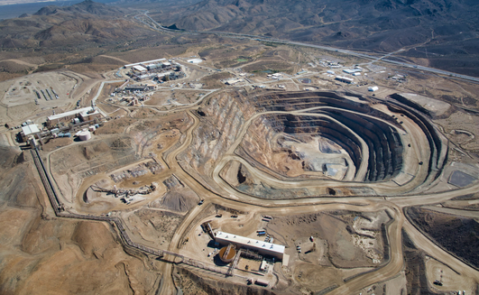The Mountain Pass mine and processing facility in California, US