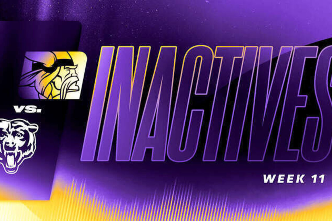 Vikings vs. Bears Inactives for Week 11 of 2025
