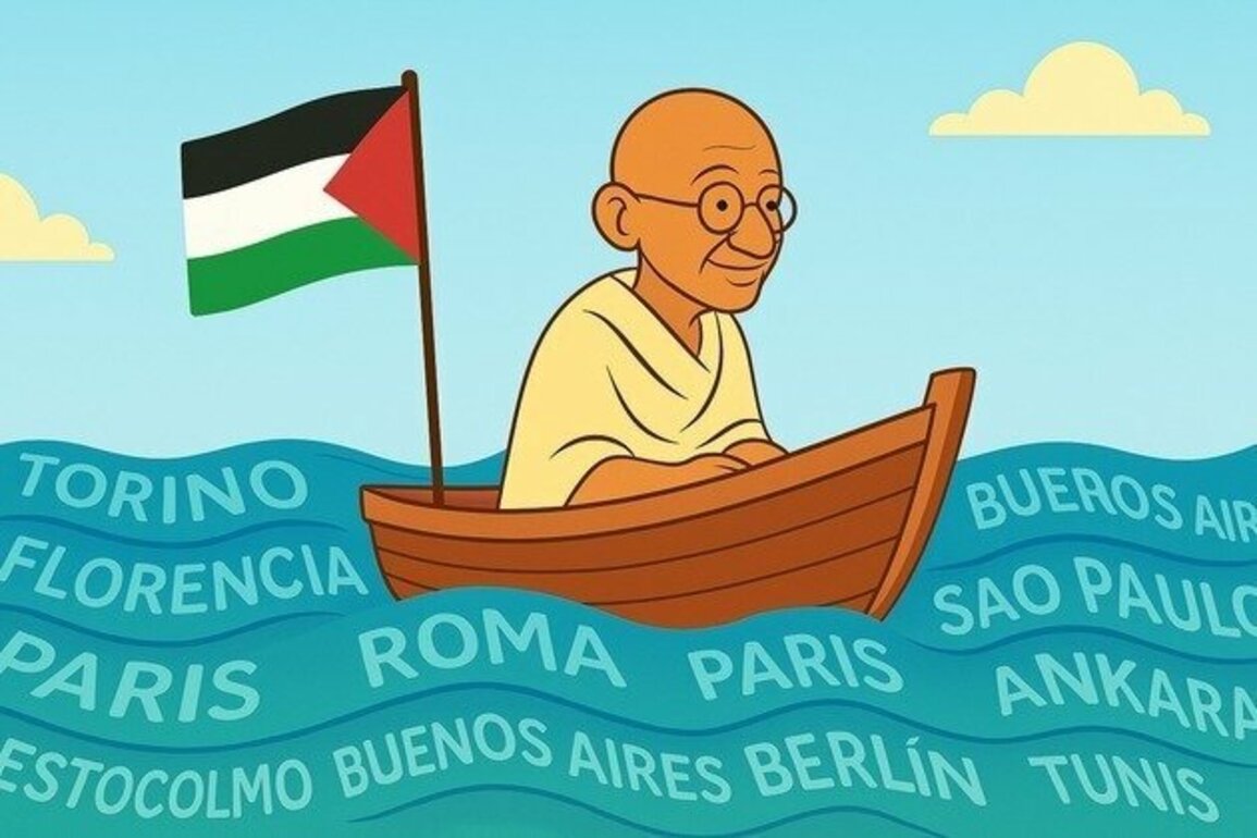 Gandhi on the way to Gaza