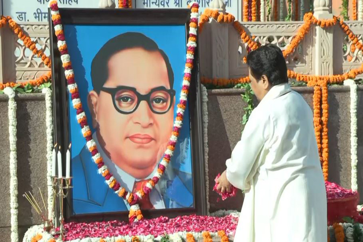 "Messiah of Bahujans": BSP chief Mayawati pays floral tribute to Dr Ambedkar on 135th birth anniversary