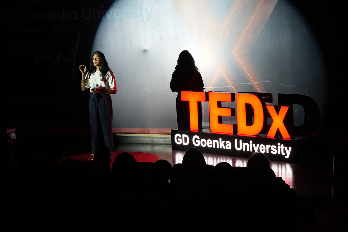 GD Goenka University Hosts TEDx 2026 -- "Thrive: The Resilient Mind"