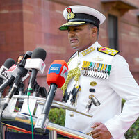 Communication and Electronic Warfare specialist Admiral Krishna Swaminathan assumes charge as 27th Chief of Naval Staff