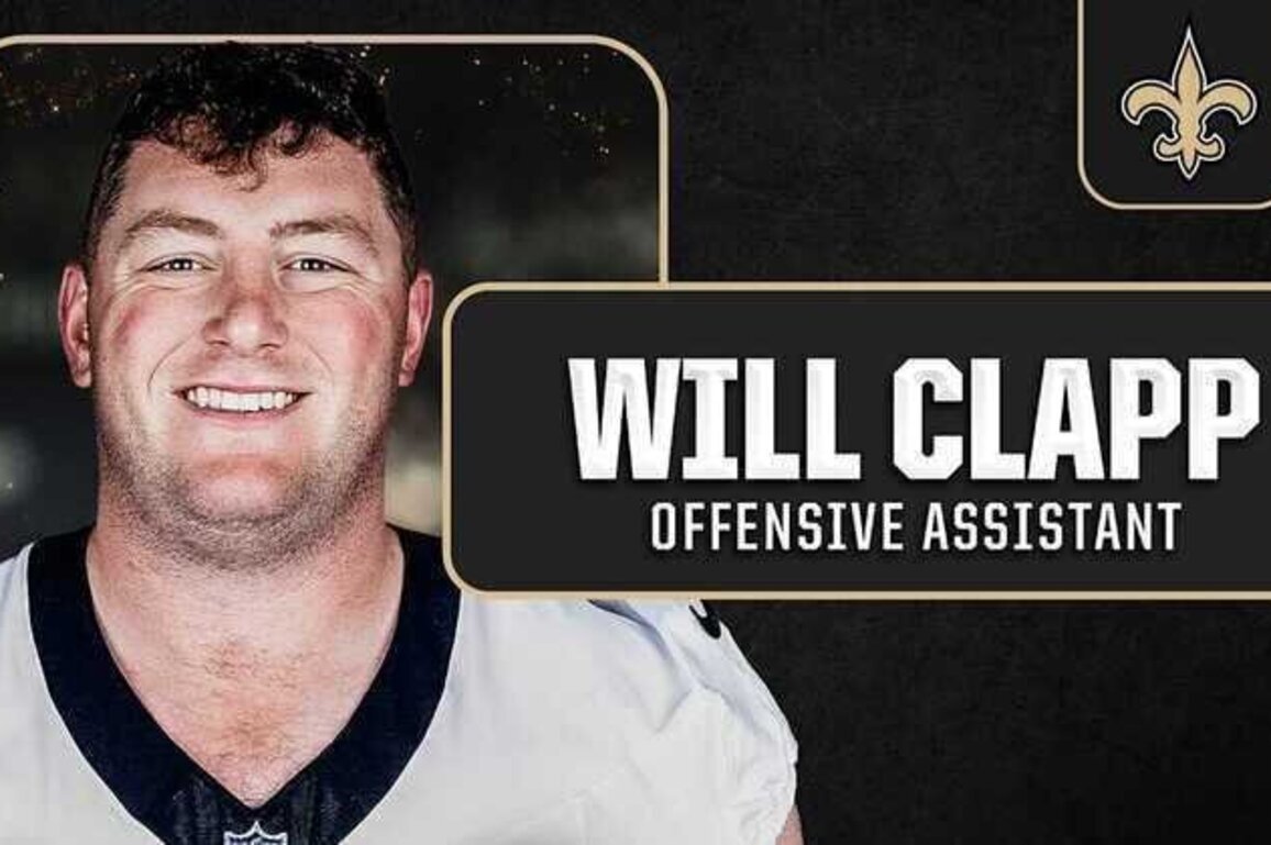 Will Clapp joins Saints coaching staff