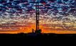 A Beach Energy drill rig in the Cooper Basin.