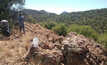 Outcropping silver mineralisation on the Mesa de Plata