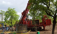 Drilling at Namdini in northern Ghana. There are currently nine rigs on resource extension, infill and regional duties