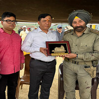 MDDA VP Tiwari meets with Sunny Deol on sets of 'Border 2' in Dehradun