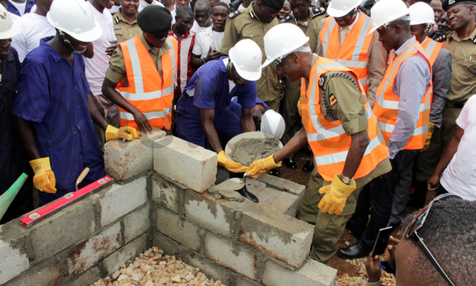 Kayihura launches construction of Police housing units Kayihura launches construction of Police housing units