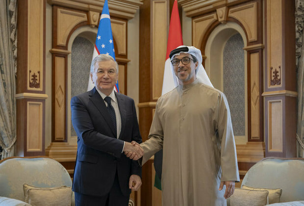 Mansour bin Zayed, Uzbek President discuss cooperation