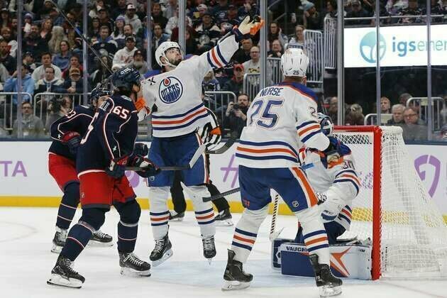 Mathieu Olivier's 3-point night lifts Blue Jackets over Oilers