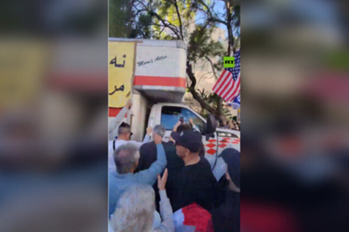 Truck plows through Iran protest in Los Angeles (VIDEOS)