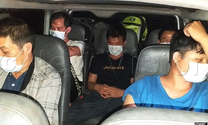 Six Chinese face court for escaping quarantine Six Chinese face court for escaping quarantine