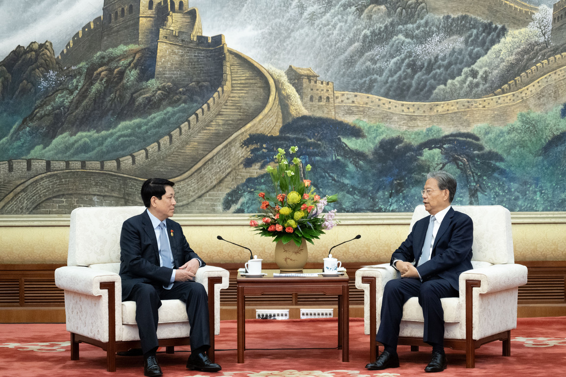 CHINA-BEIJING-ZHAO LEJI-VIETNAMESE PRESIDENT-MEETING (CN)
