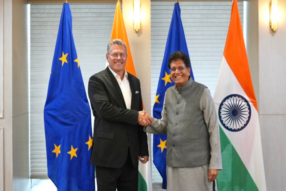 "Discussed progress on India-EU FTA": Piyush Goyal meets EU Trade Commissioner Maros Sefcovic