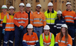  2017 EEF Premium Scholarship winners at the KCGM Fimiston Processing Plant with Senior Project Metallurgist Chris Gianatti, during their field trip to Kalgoorlie and the Pilbara in Western Australia