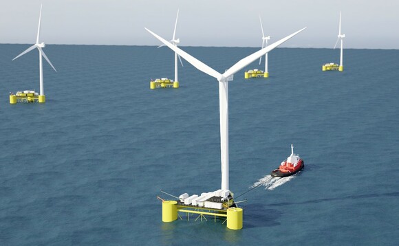 Floating wind farms provide potential for green hydrogen production. Credit: ERM Dolphyn