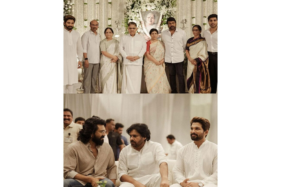 Allu Arjun grandmother's 'Pedda Karma': Chiranjeevi, Ram Charan, Pawan Kalyan offer prayers
