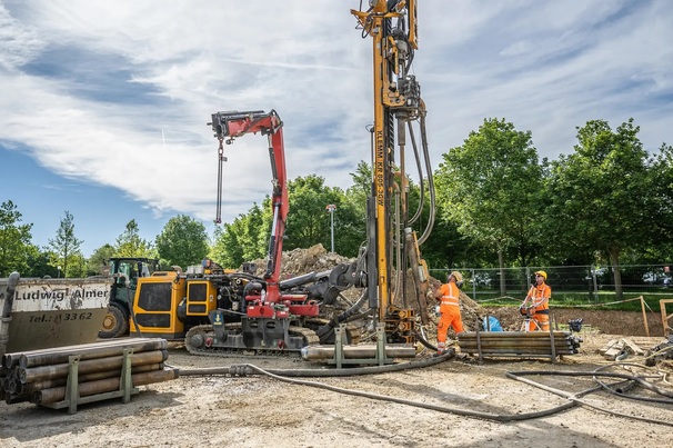 Bauer Resources built a geothermal probe system for the new modular building on the Regensburg University campus in nine months