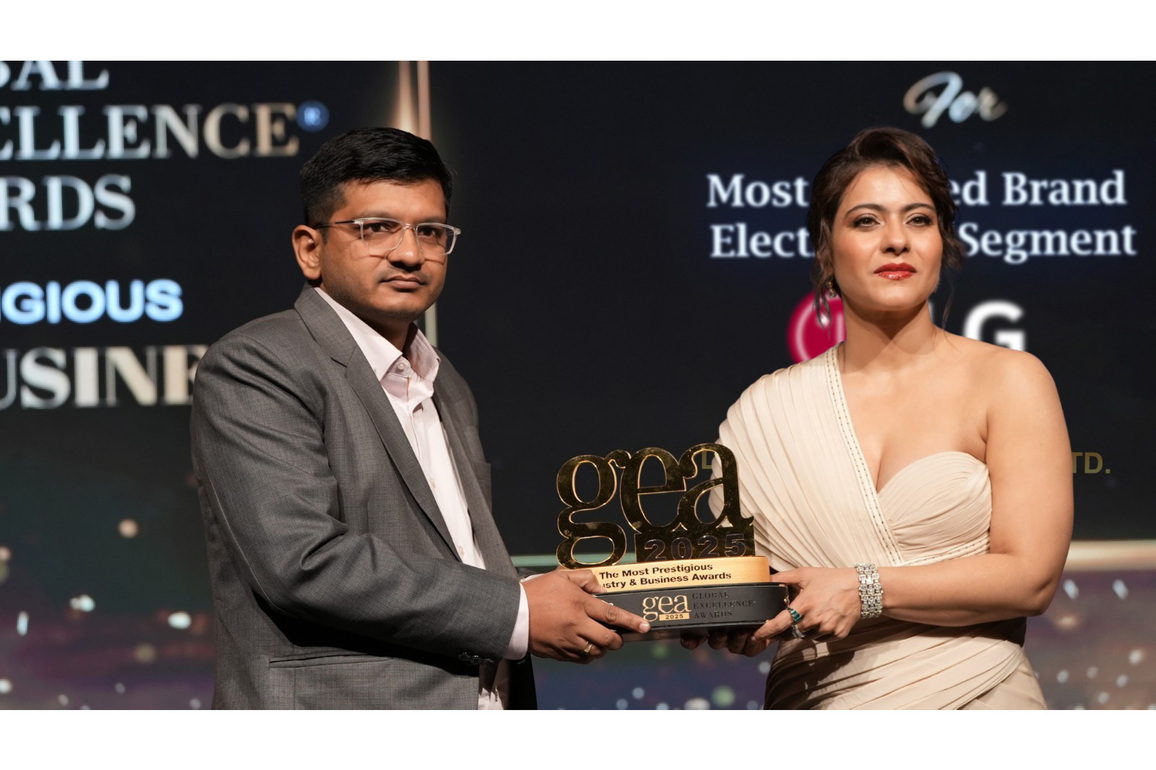 LG Electronics India Limited Wins Most Trusted Brand - Electronics Segment at Brand Empower's Global Excellence Awards 2025 with Kajol Devgan