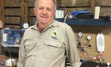 Sandy Gray in his home workshop.