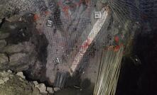 The Lady Belmore quartz vein bored out and ready to charge.