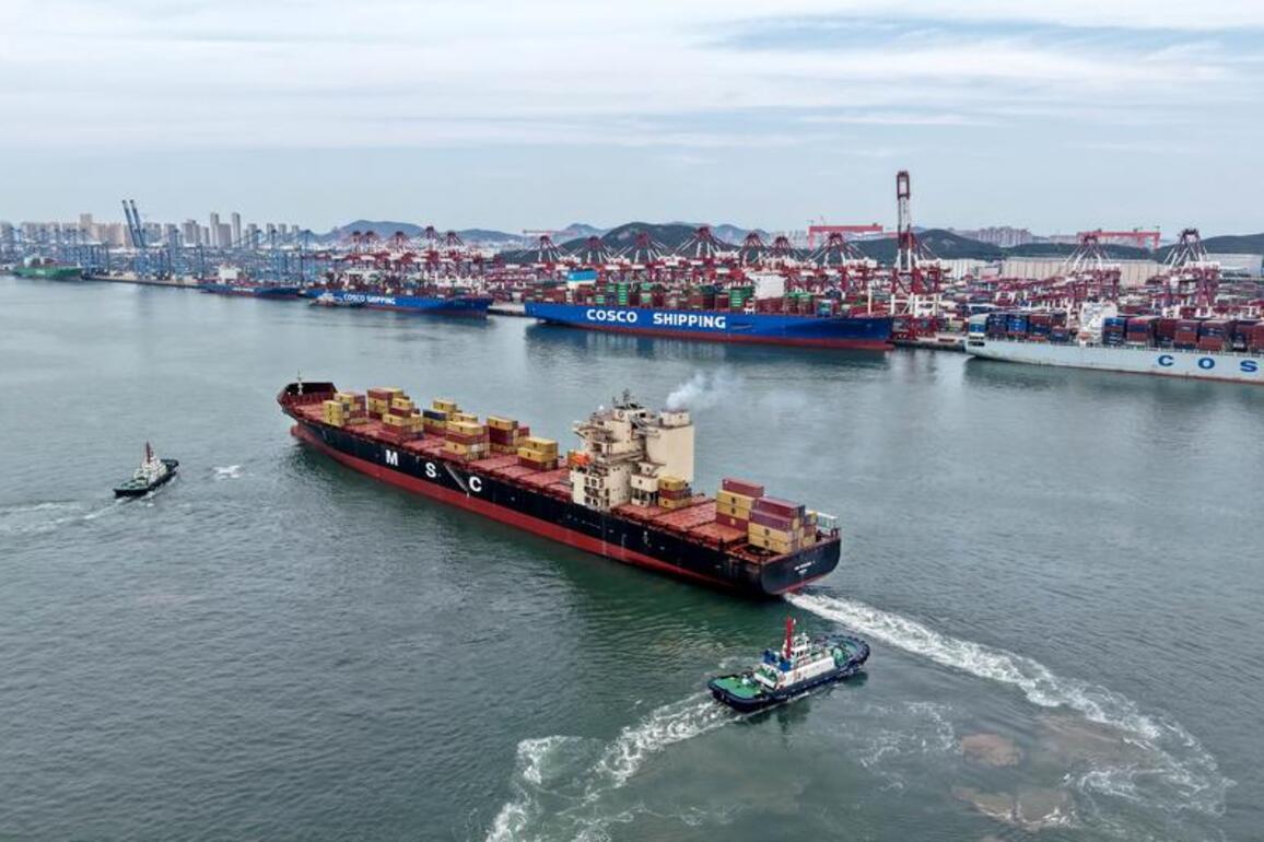 (SCO Tianjin Summit)InPics | Qingdao Port boosts trade links with SCO countries