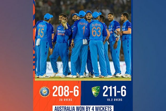 Ind vs Aus, 1st T20I: Hosts fail to defend 209-run target, trail 0-1 in series