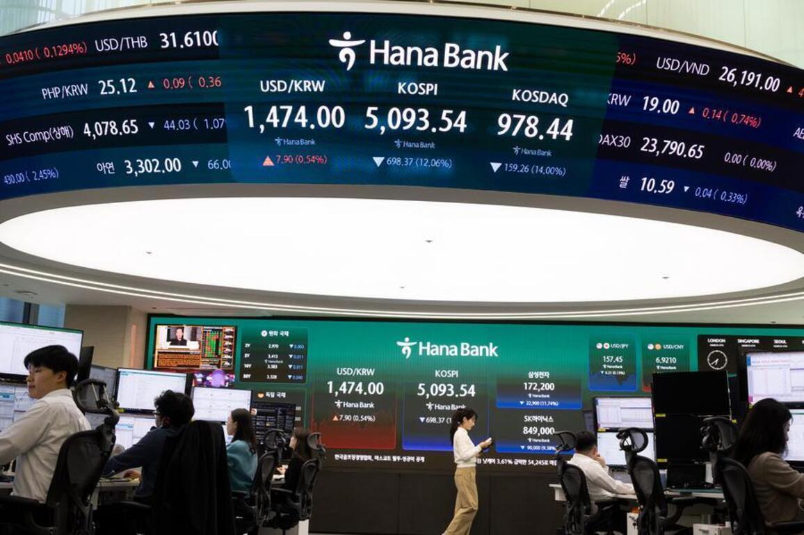 S. Korean stocks tumble over 12 pct amid circuit breakers, triggered by Middle East conflict
