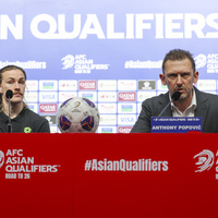(SP)CHINA-HANGZHOU-FOOTBALL-FIFA WORLD CUP QUALIFIER-CHINA VS AUSTRALIA-PRESS CONFERENCE (CN)