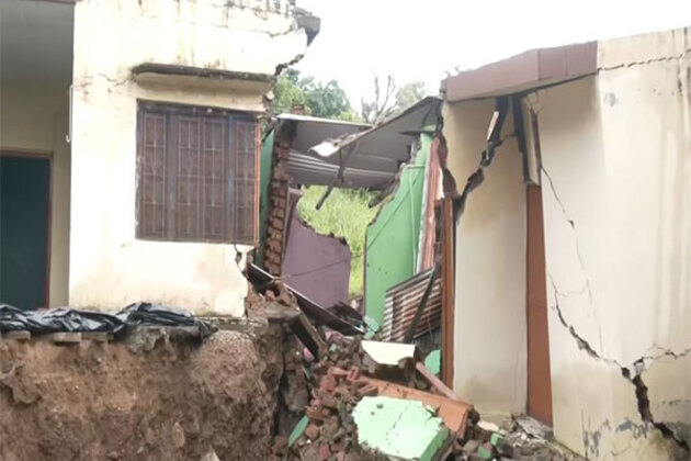 J-K: Heavy rains trigger landslides in Kheri village, residents say several houses damaged