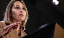 Michelle Manook speaking at the National Press Club.