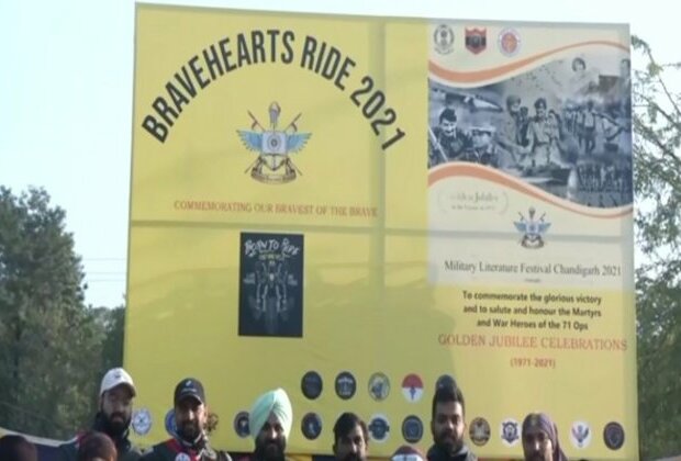 Chandigarh: 'Bravehearts Bike Rally' flagged off to commemorate victory in 1971 war