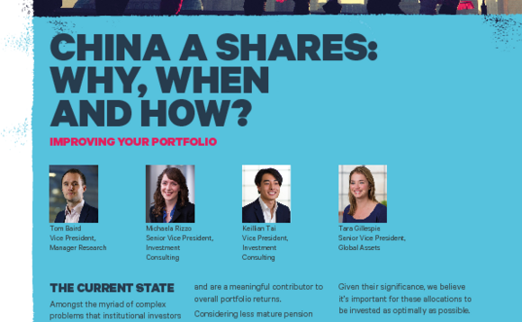 China A shares for the new DC world