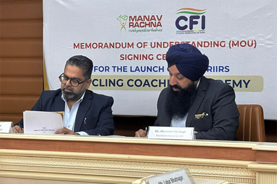 Cycling Federation of India, Manav Rachna University sign MoU to empower cycling, sports education