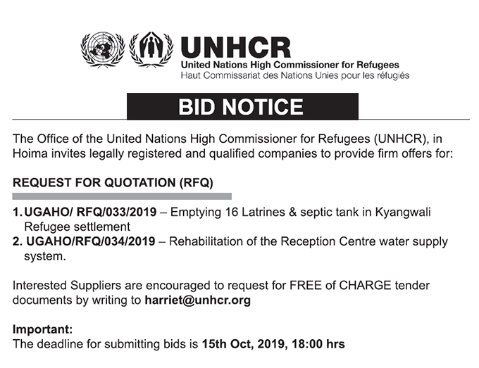 Notice from UNHCR - New Vision Official