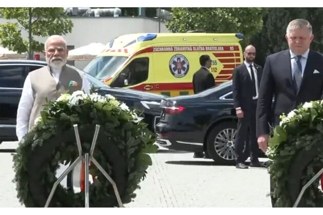 PM Modi pays tribute to war heroes at Tomb of Unknown Soldier along with Slovak counterpart in Bratislava