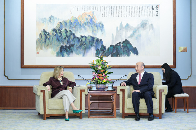 CHINA-BEIJING-LIU GUOZHONG-CELESTE SAULO-MEETING (CN)