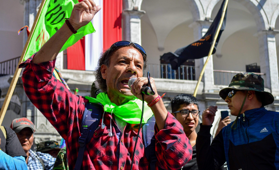 Protests against mining projects are not new in Peru: thousands protest the Tia Maria project in July 2019.